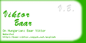 viktor baar business card